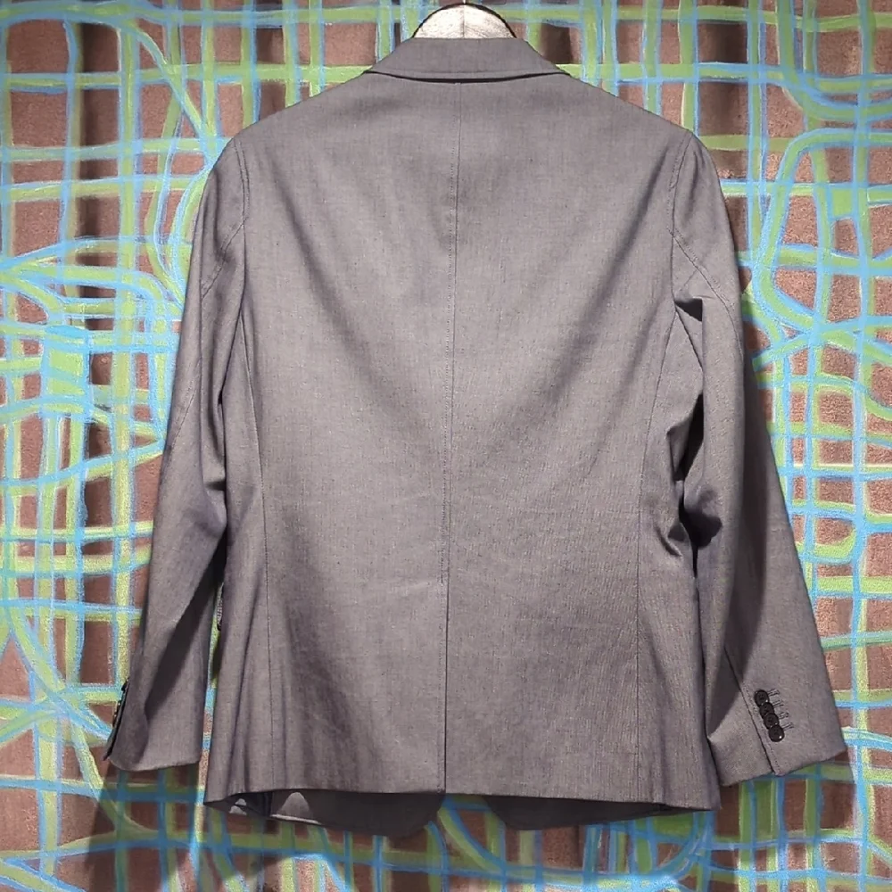 Banana Republic Men's Tailored Fit Blue/Gray Sport Coat 40S - Picture 5 of 11